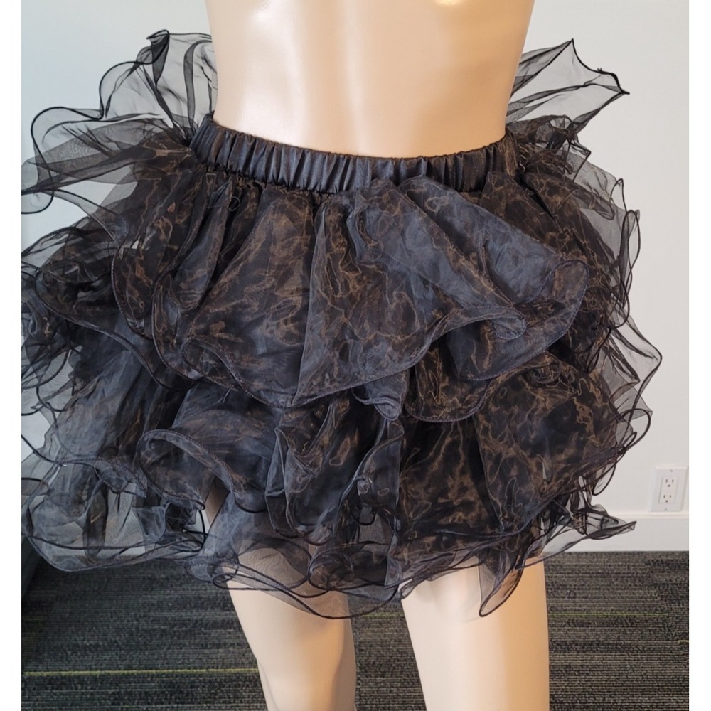 Ladies Sexy Black  Short Layered Tulle Skirt Costume S/M SL9002